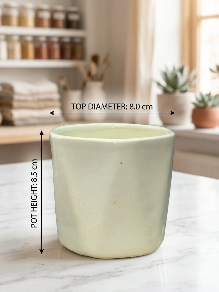 Vintage Minimalist Ceramic Planter Pot Image 4