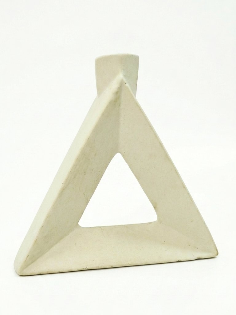 Abstract Architectural Triangle Ceramic Vase Image