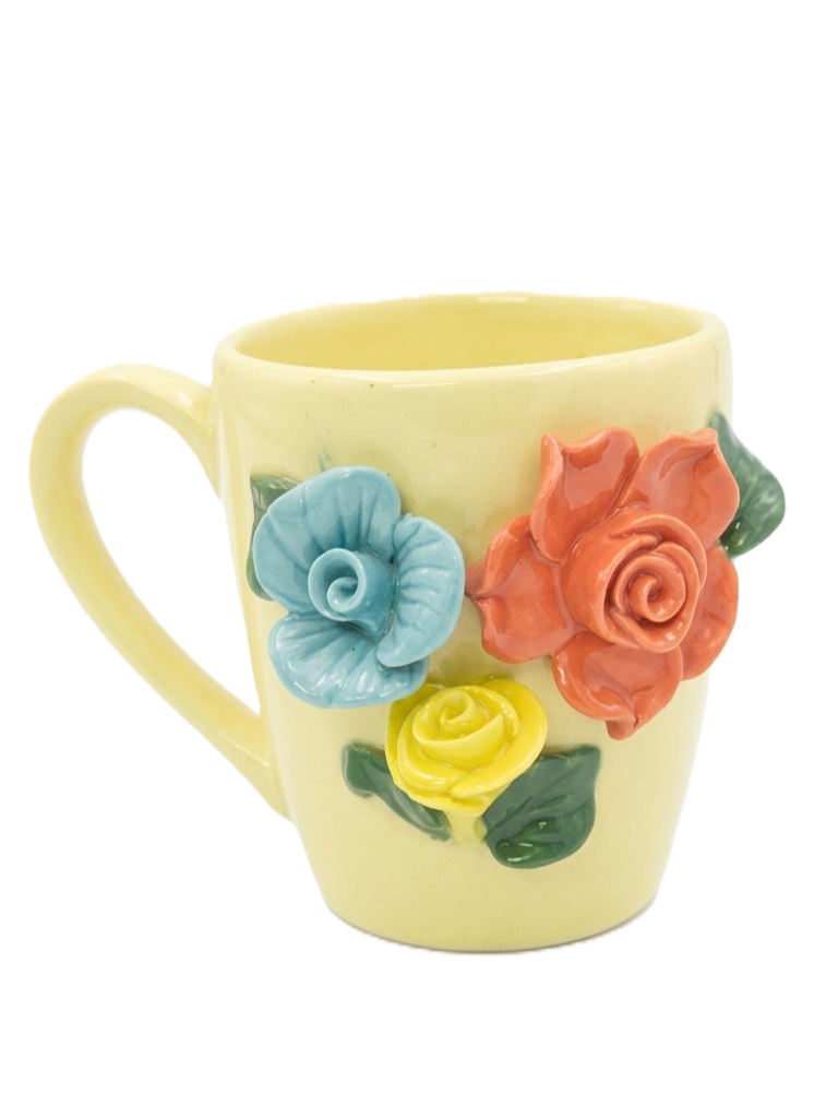 BloomCraft 3D Floral Ceramic Mug Image
