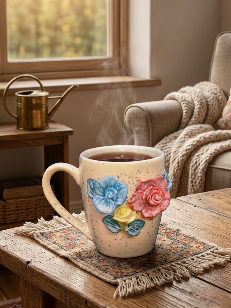 Bloom Bliss Handcrafted Ceramic Mug Image