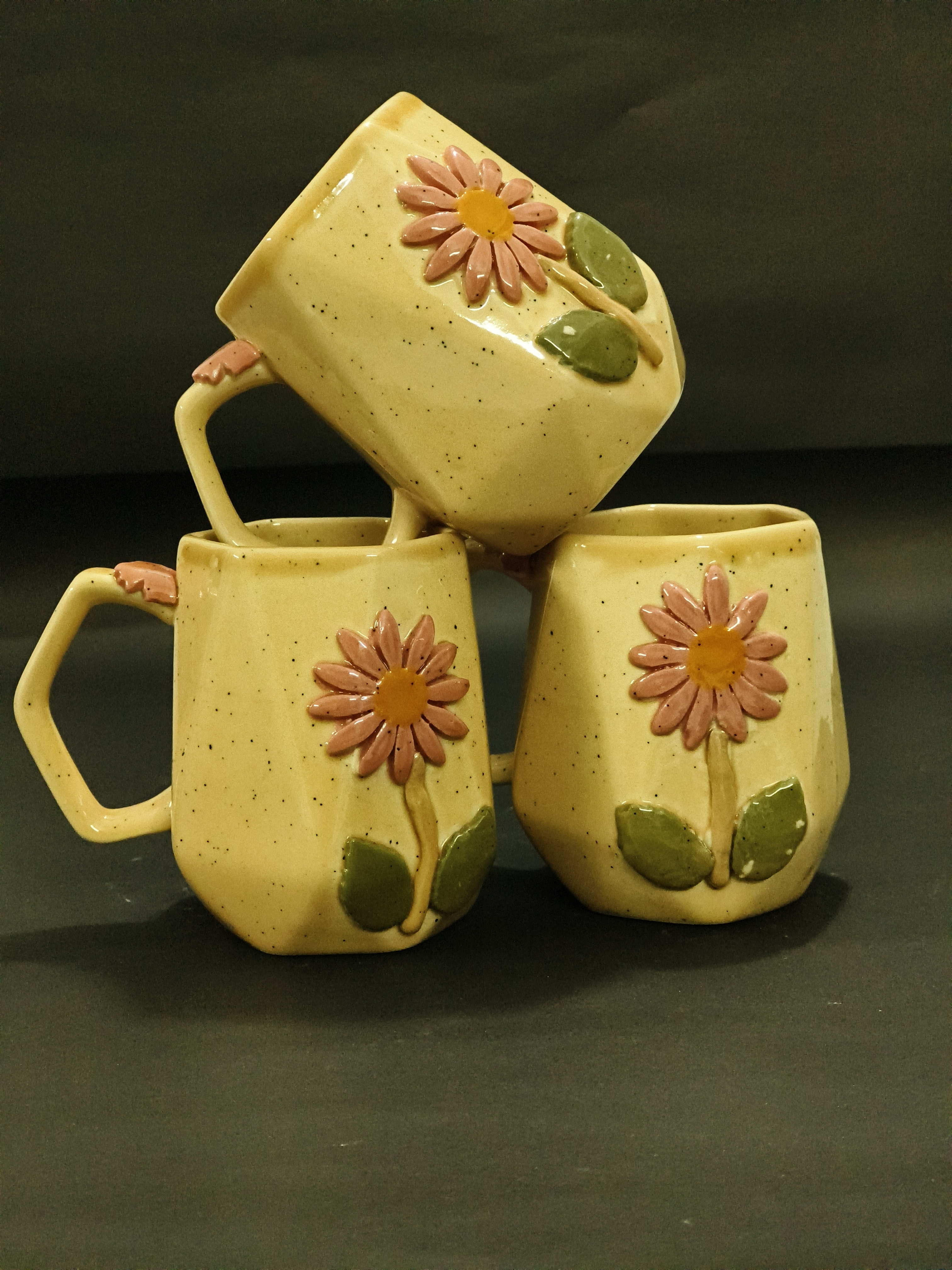 Sunny Blossom 3D Flower Ceramic Mug Image