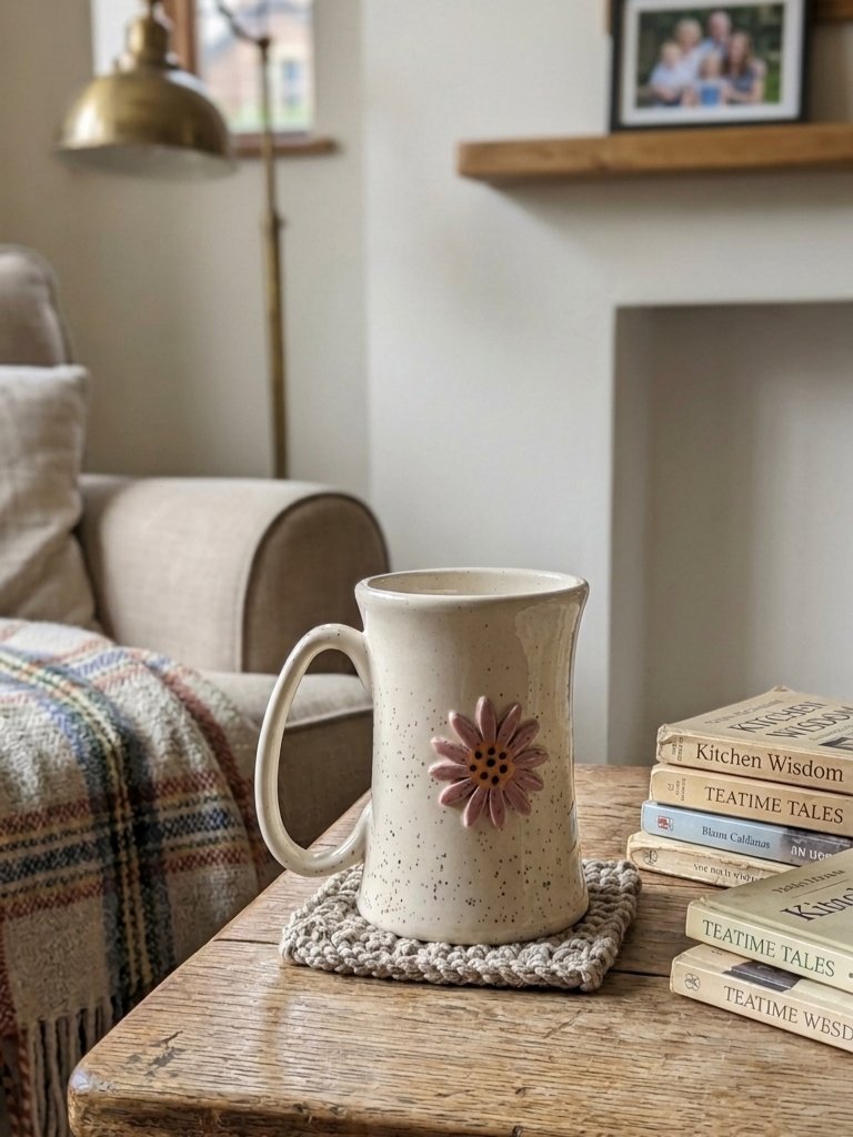 Peach Bloom Ceramic Mug Image