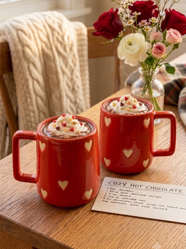 Red Heart Ceramic Coffee Mug Image