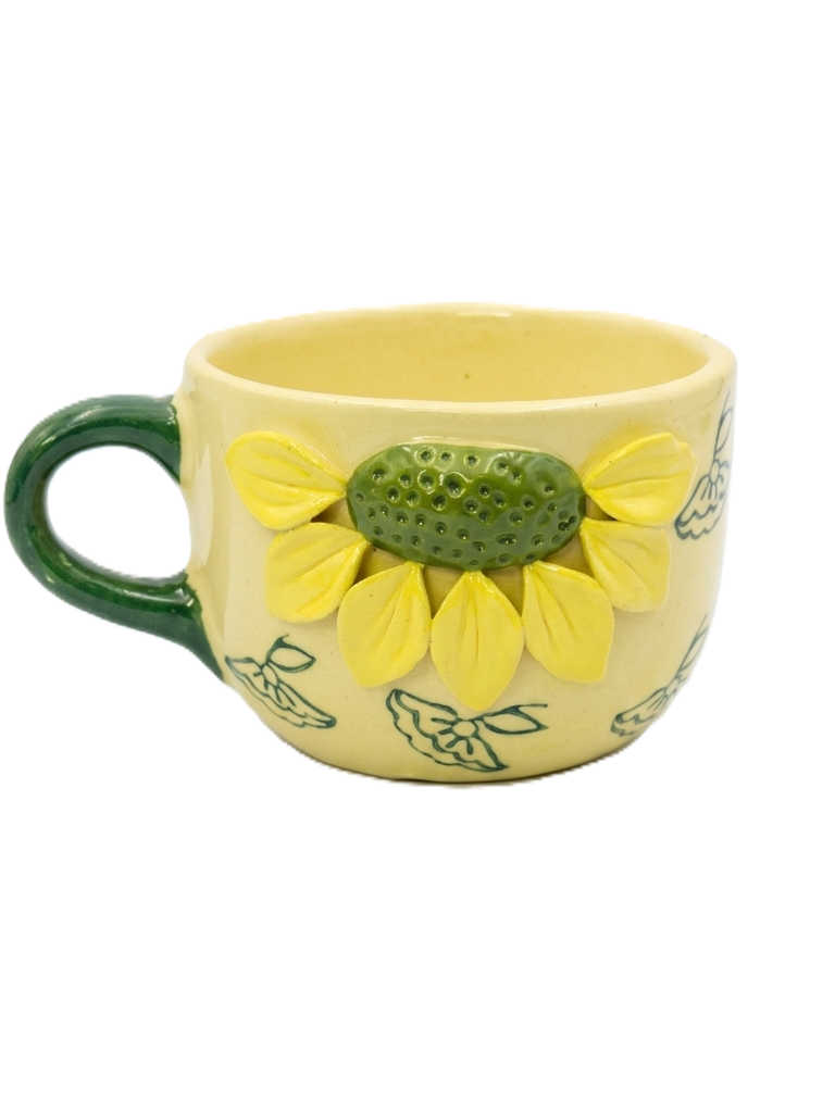 SunBloom 3D Floral Ceramic Mug Image