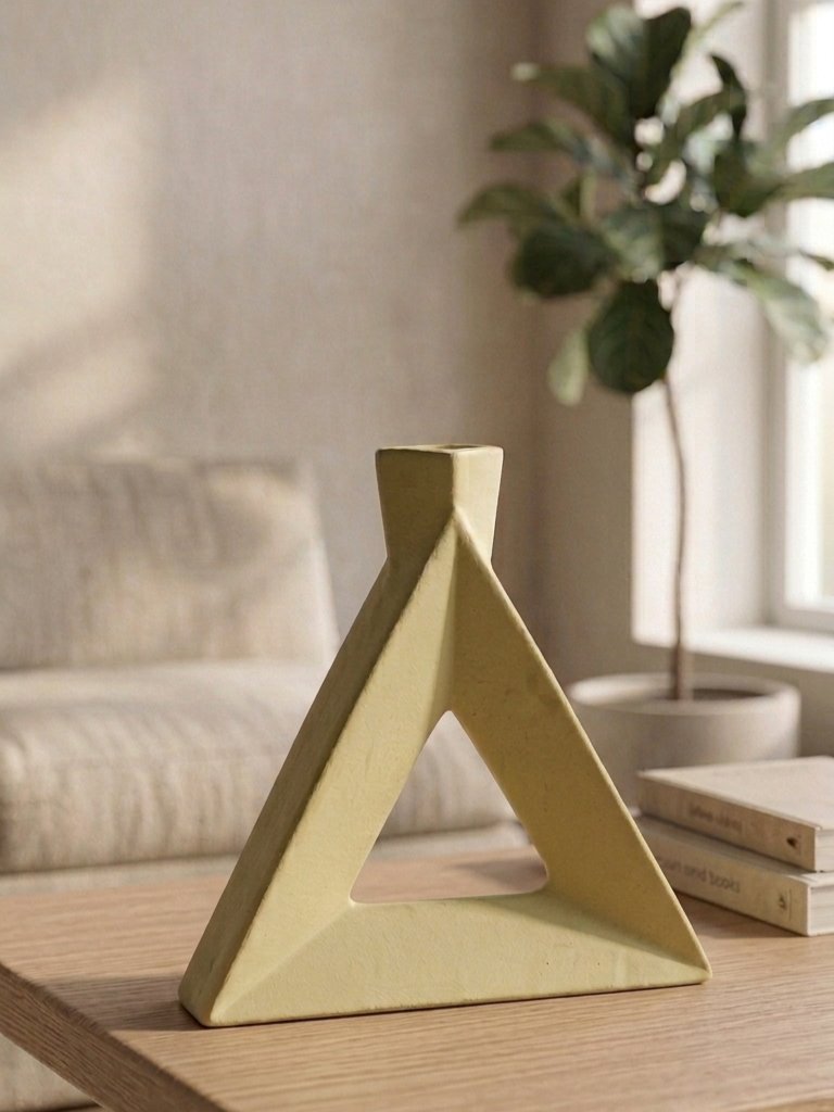 Triangle Ceramic Sculpture Vase Image