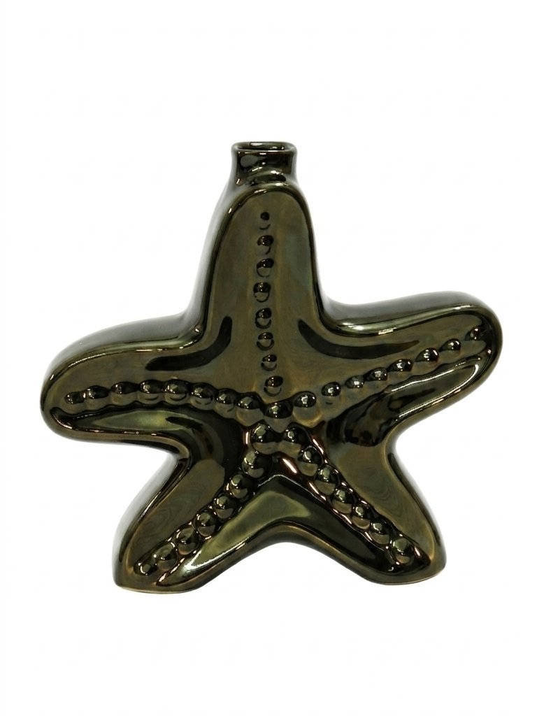 Vintage Coastal Starfish Ceramic Vase Image