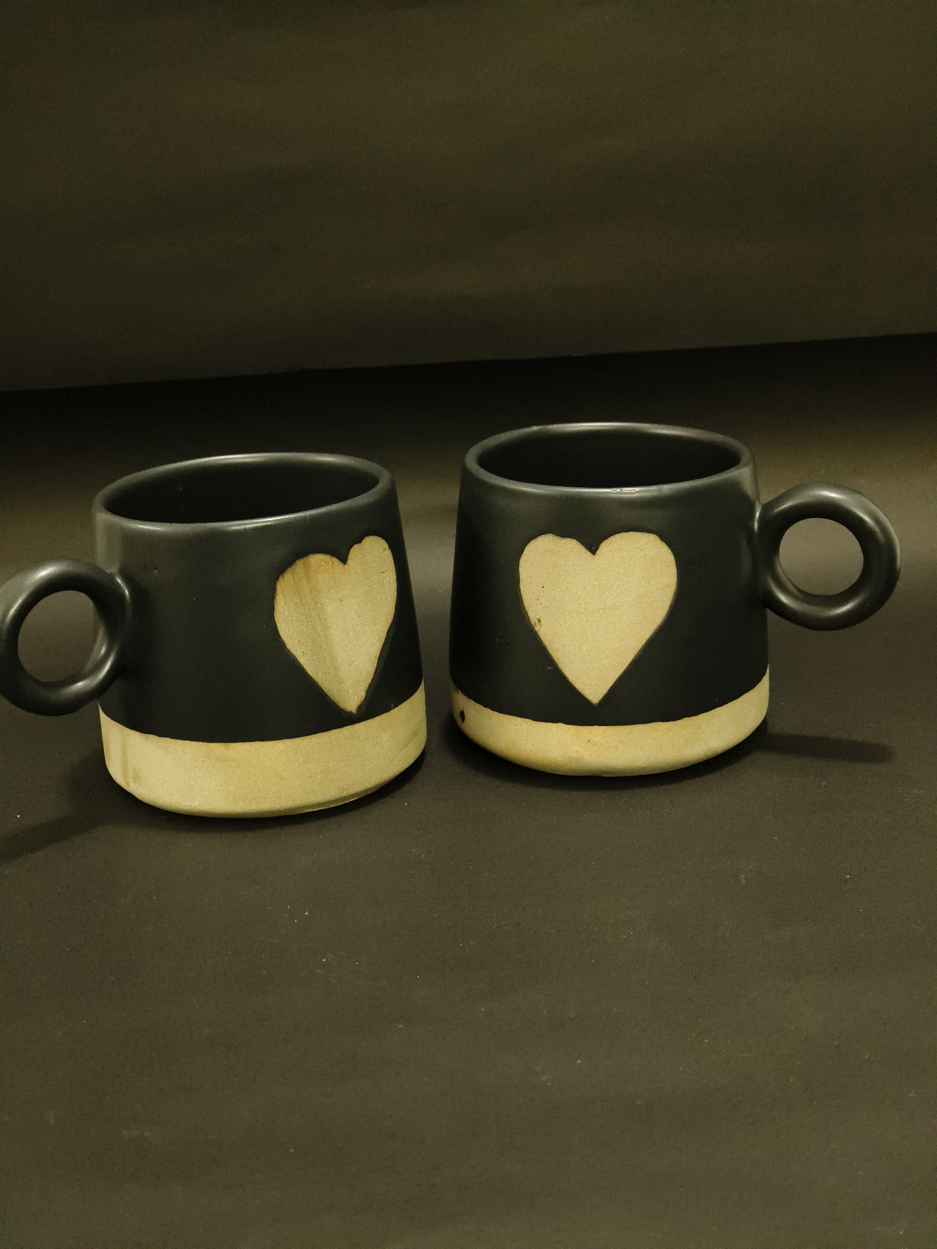 Midnight Heart Artisan Ceramic Mug Image